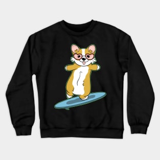 Corgi Surfer Crewneck Sweatshirt